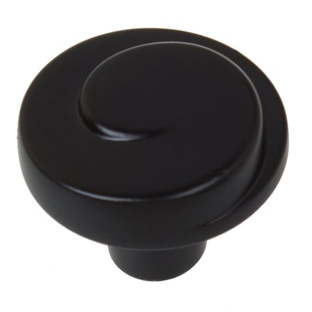 Gliderite Hardware 1-1/8 in. Matte Black Swirl Cabinet Knob, 10PK 5414-MB-10